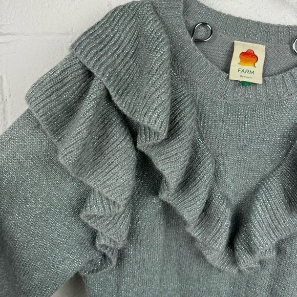 FARM RIO METALLIC RUFFLE SWEATER SIZE M - Picture 8 of 15